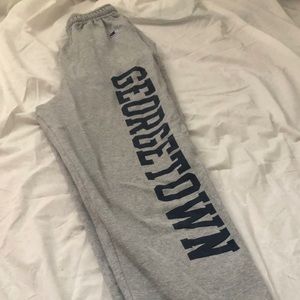 Georgetown Grey Sweatpants with Navy Logo